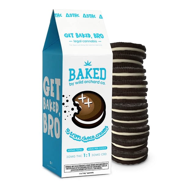 Baked Delta-9 Trippy Choco Cream Cookies - 4pk/10pk - 600mg