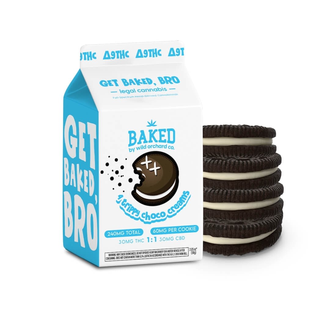 Baked Delta-9 Trippy Choco Cream Cookies - 4pk/10pk - 600mg