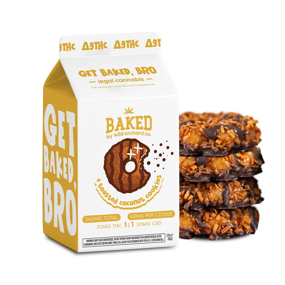 Baked Delta-9 Toasted Coconut Cookies (3 Sizes)