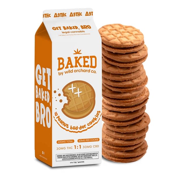 Baked Delta-9 Peanut Bud-Der Cookies (3 Sizes)