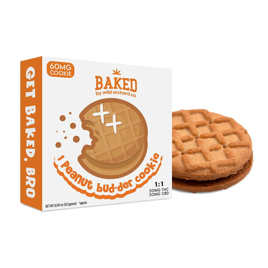 Baked Delta-9 Peanut Bud-Der Cookies (3 Sizes)