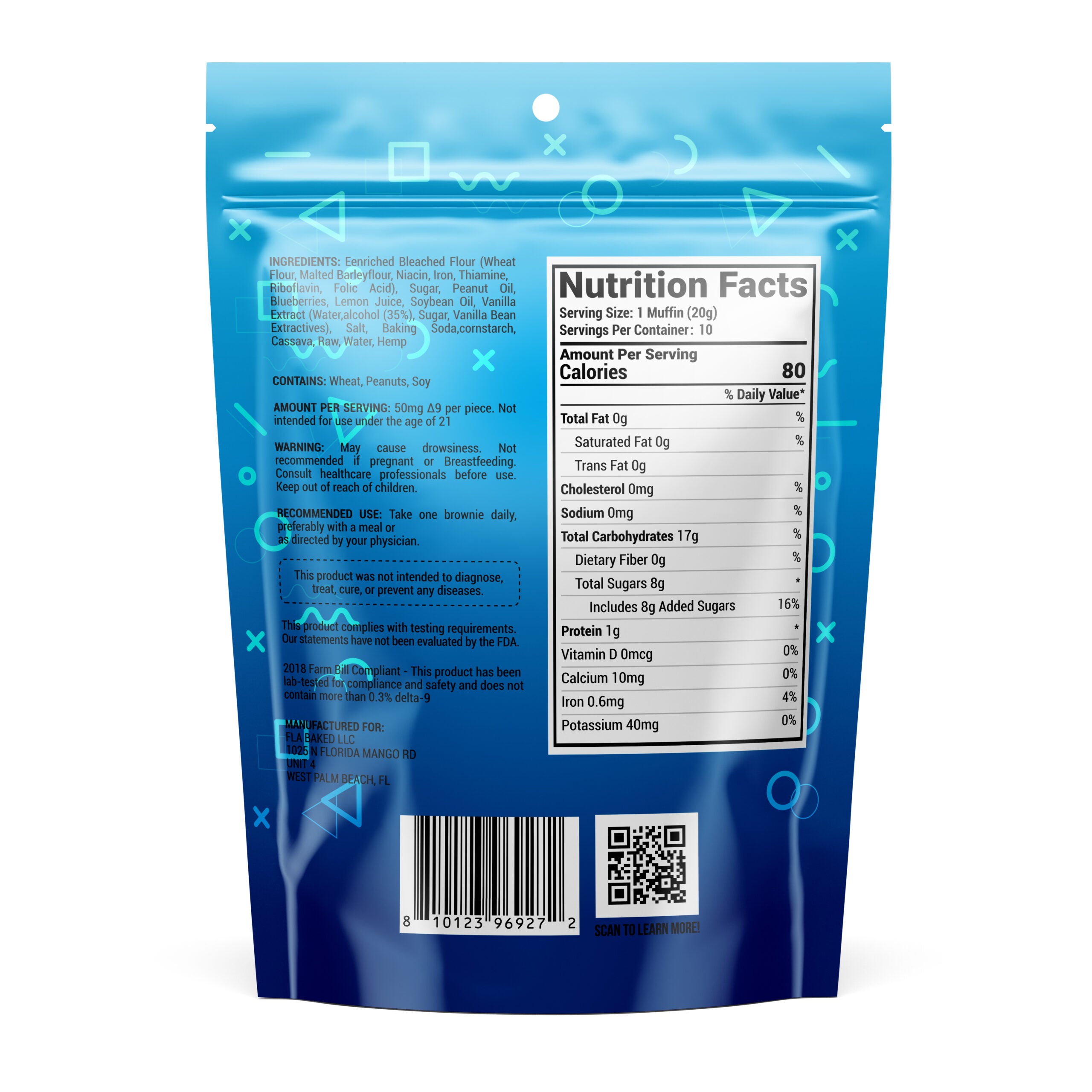 Delta 9 Mini Blueberry Muffin Bites – 1000MG