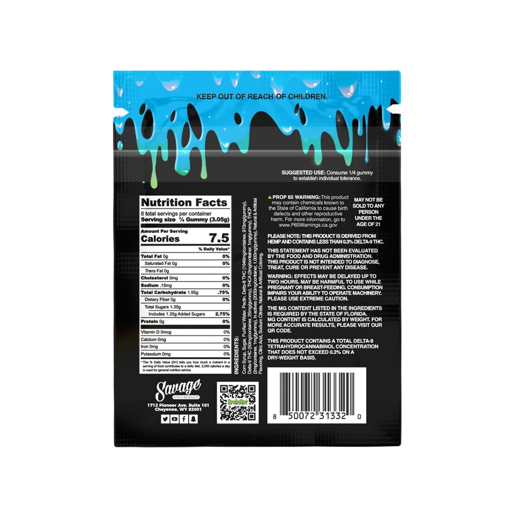 THCA Live Sugar 2 Pack Gummies – 2,000mg (3 Flavors)