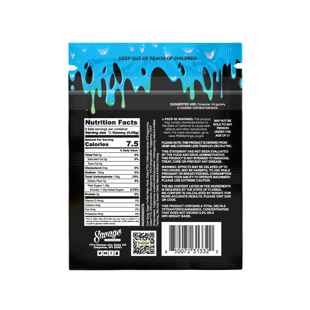 THCA Live Sugar 2 Pack Gummies – 2,000mg (3 Flavors)