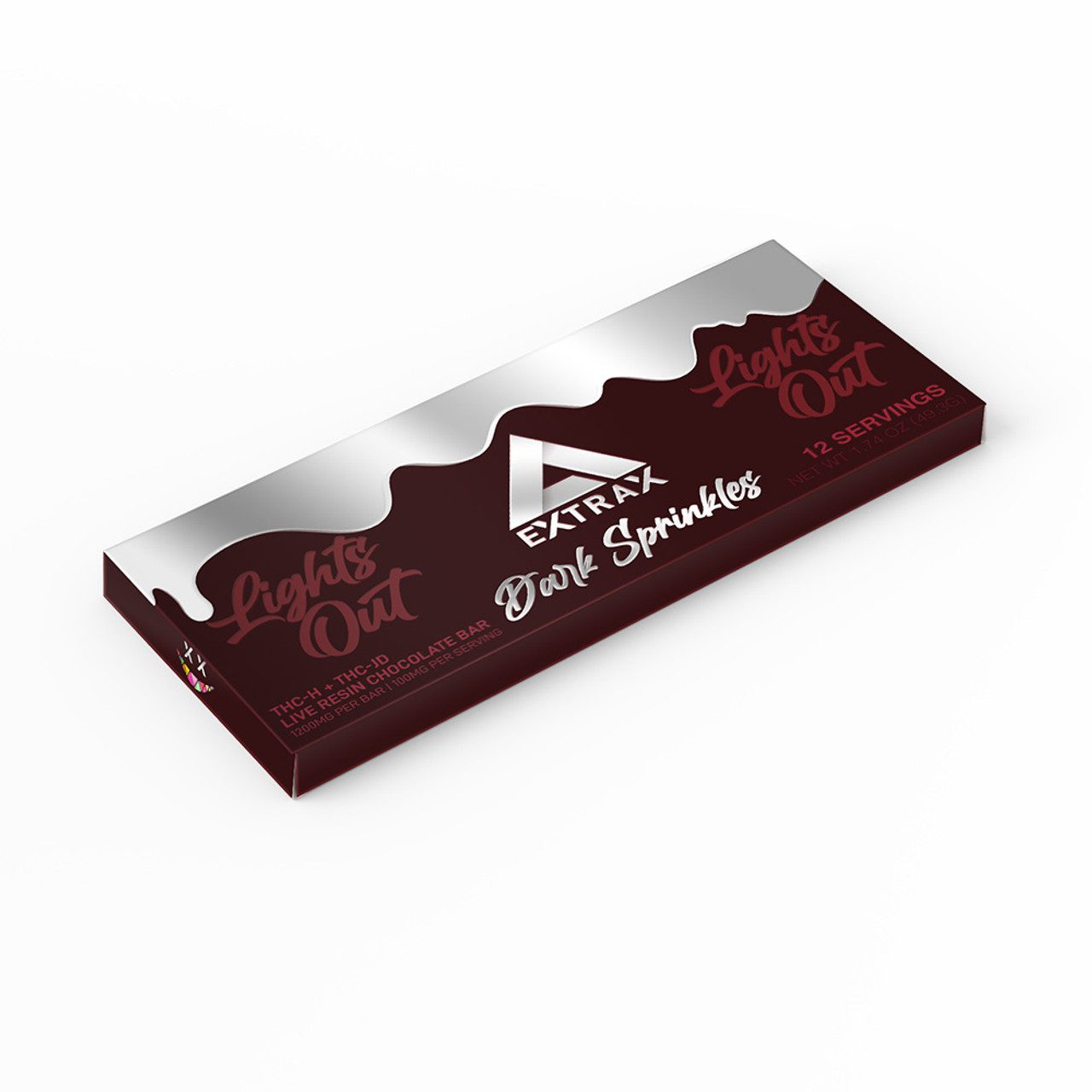 LIGHTS OUT CHOCOLATE 1200MG (THC-H+THC-JD) – DELTA EXTRAX (3 Flavors)