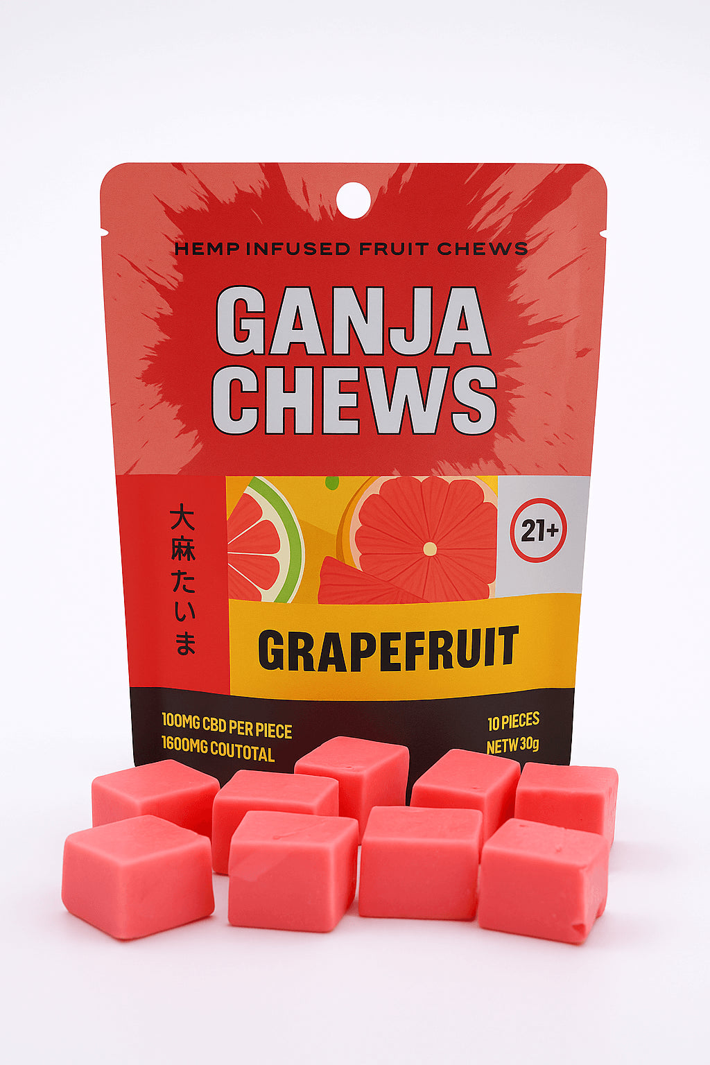 Ganja Chews – 100mg D9 (6 Flavors)