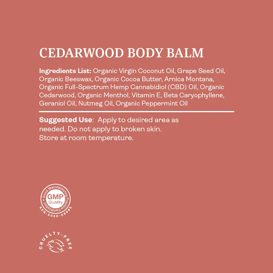 Organic Full-Spectrum CBD Body Balm - Cedarwood (2 Scents)