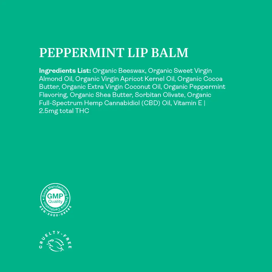 Organic Full-Spectrum CBD Lip Balm - 3-Pack Peppermint