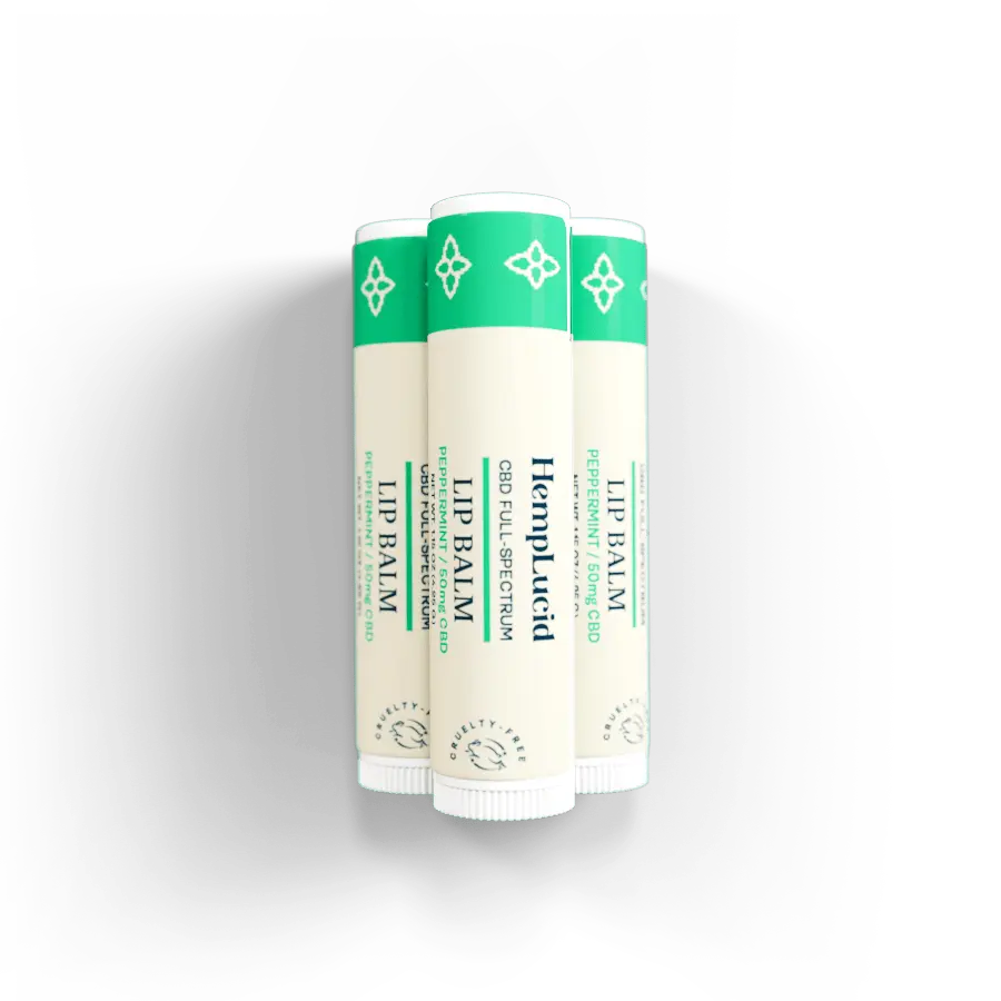 Organic Full-Spectrum CBD Lip Balm - 3-Pack Peppermint