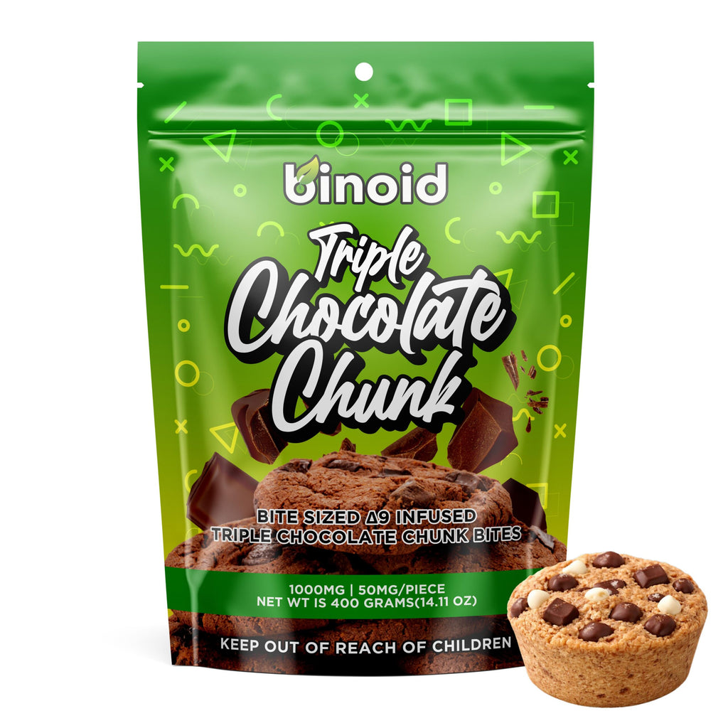 Delta 9 Mini Triple Chocolate Chunk Bites – 1000MG