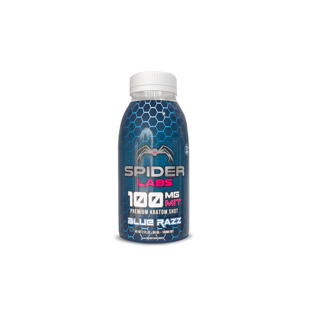 Kratom Shot Blue Razz Flavor 100mg MIT