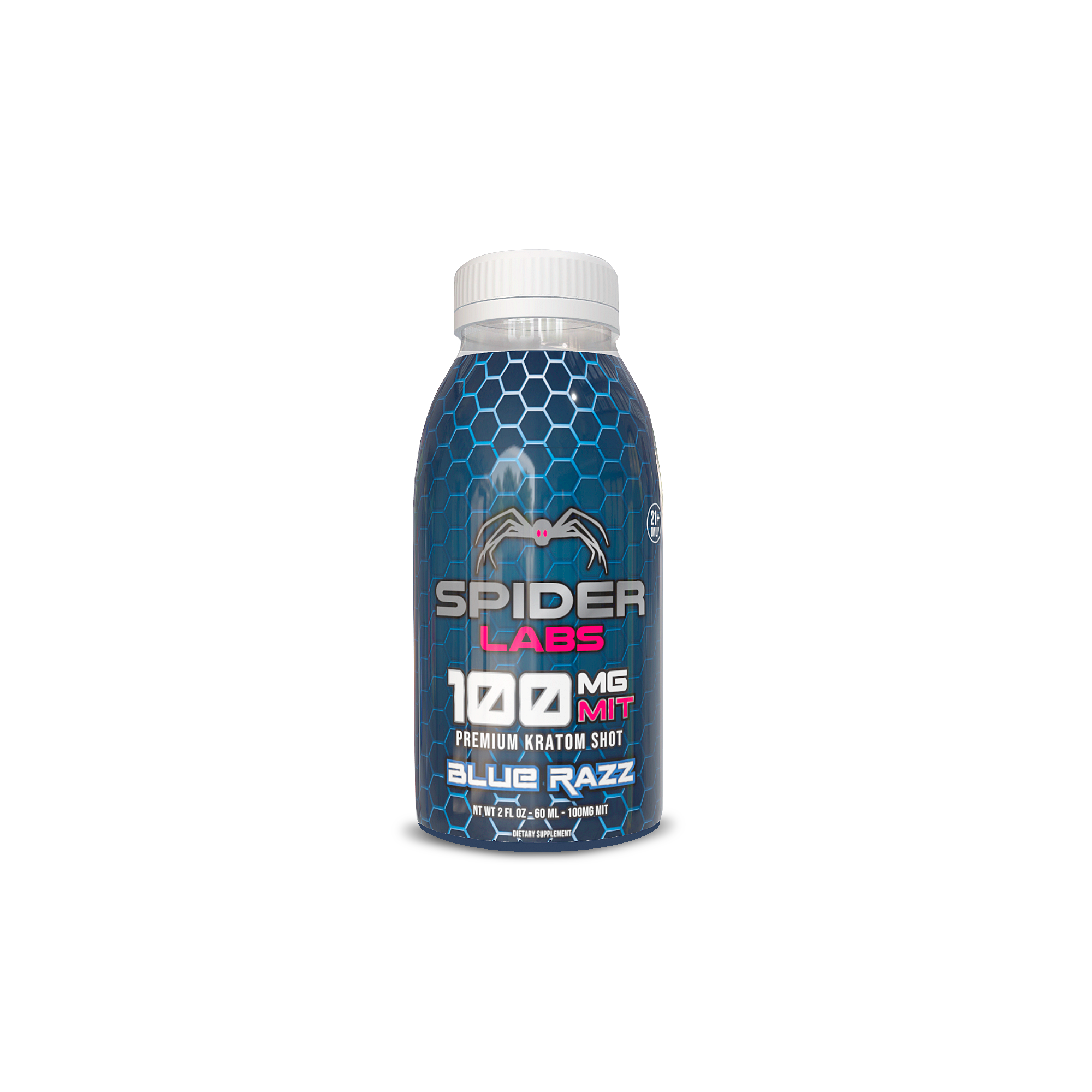 Kratom Shot Blue Razz Flavor 100mg MIT