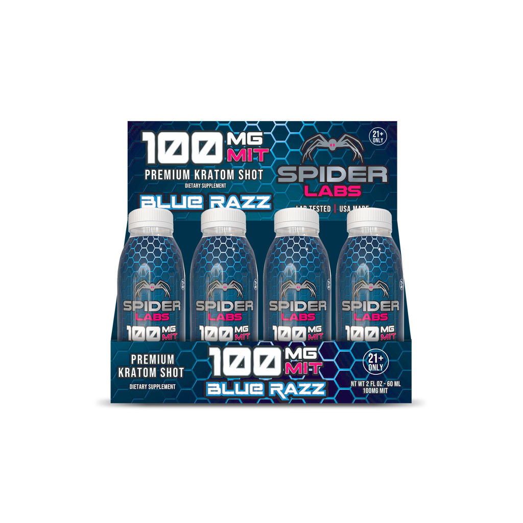 Kratom Shot Blue Razz Flavor 100mg MIT