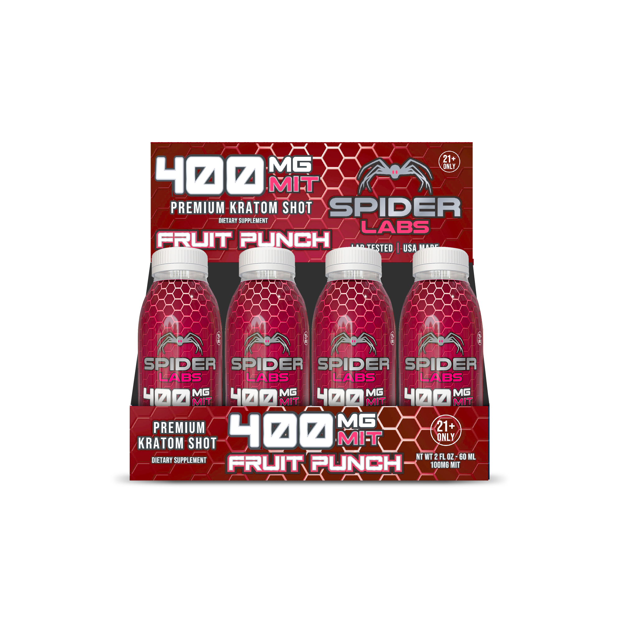 Kratom Shot Fruit Punch Flavor 400mg MIT