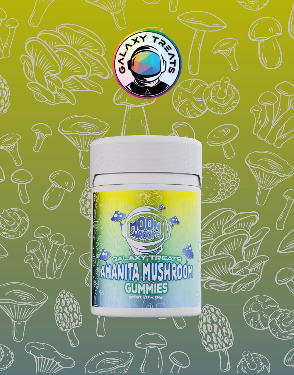 Galaxy Treats Moon Shrooms 750MG Amanita Mushroom Gummies (3 Flavors) (Copy)