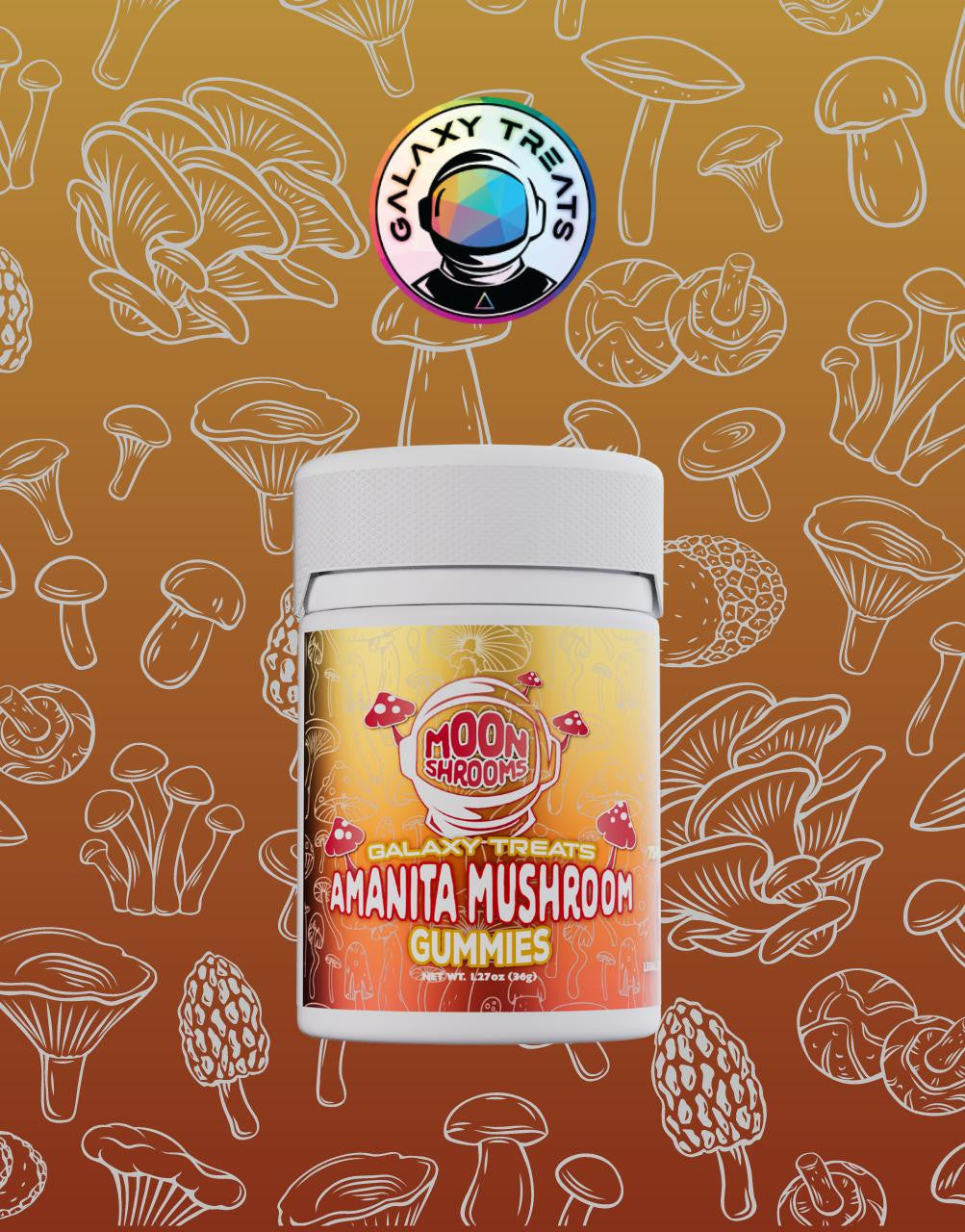 Galaxy Treats Moon Shrooms 750MG Amanita Mushroom Gummies (3 Flavors) (Copy)