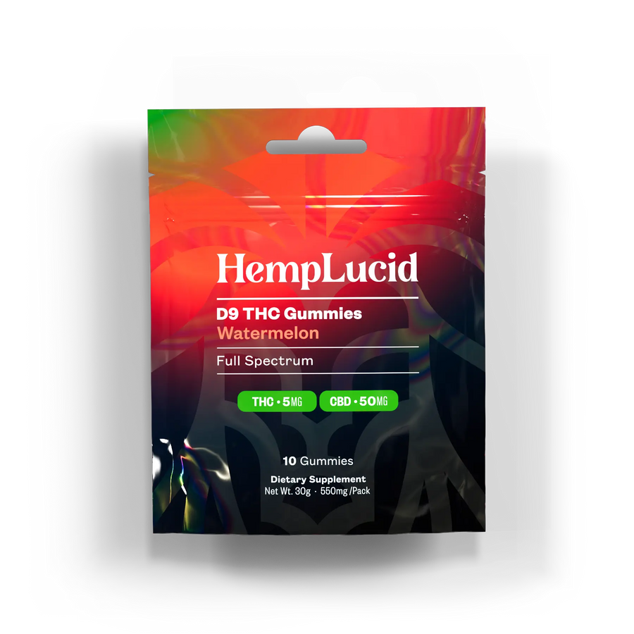 Delta 9 THC Gummies - HempLucid (5 Flavors)