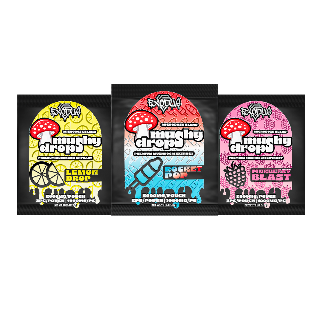 Mushy Drops Mushroom Gummies 2,000mg (3 Flavors)
