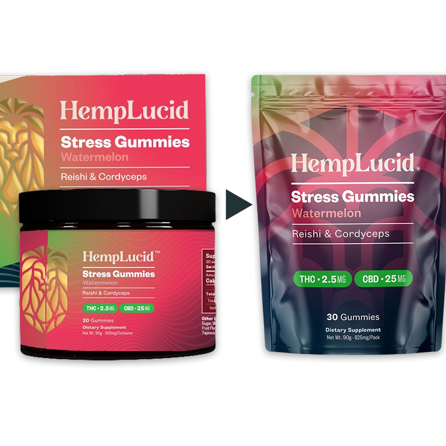 Stress Mushroom THC Gummies - Watermelon