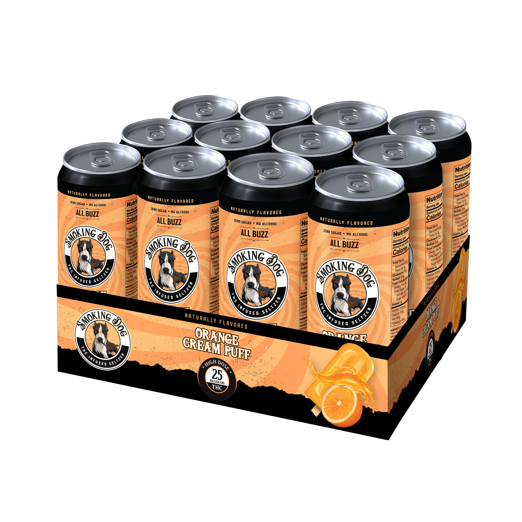 Smoking Dog THC Seltzer - 12 Pack (6 Flavors)