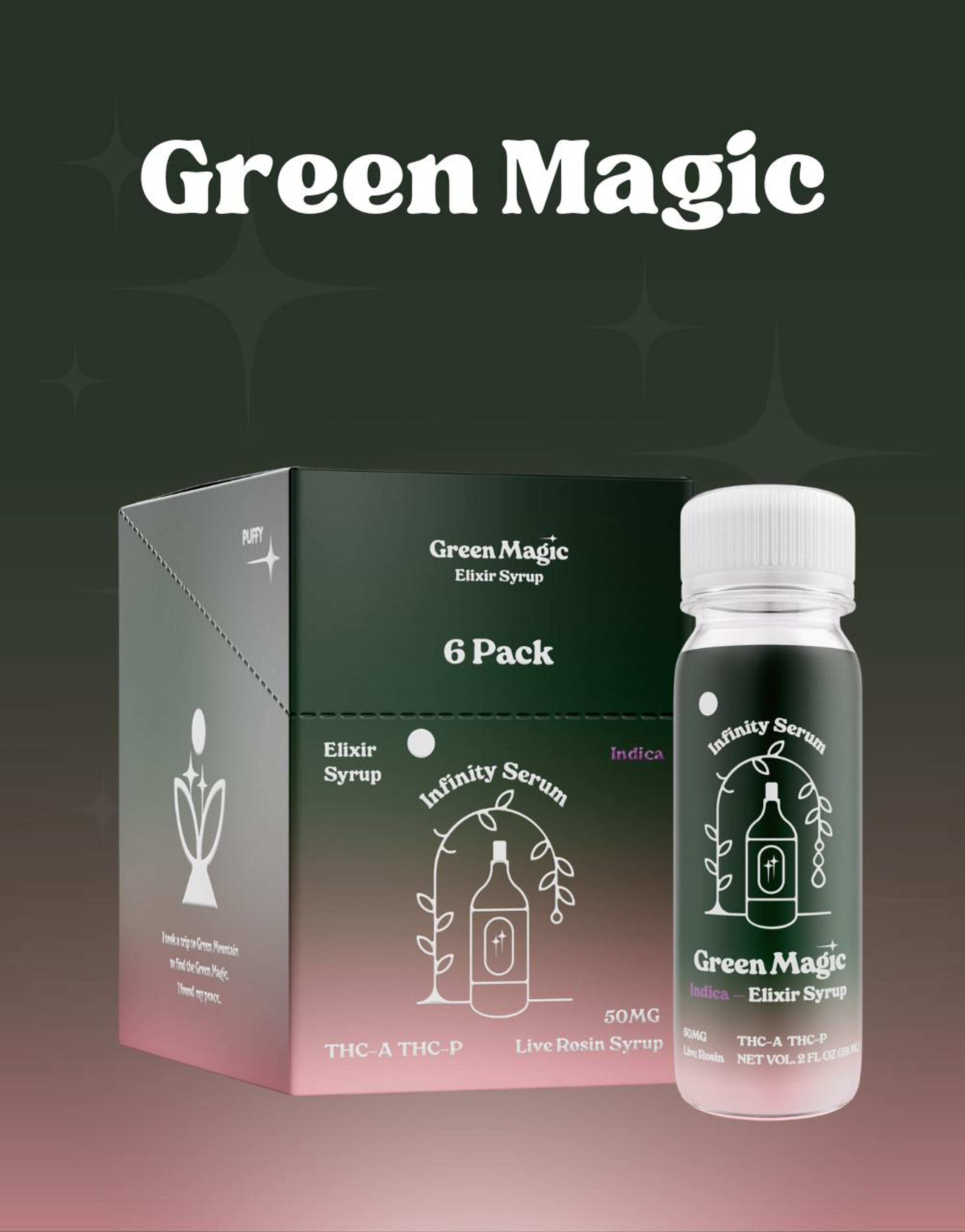 Sweet Life 50MG Syrup THC-A THC-P Live Rosin 6CT (3 Flavors)