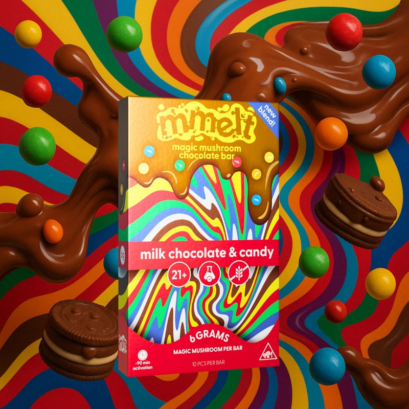 MMelts Mushrooms Chocolates Bars 6mg/2mg (10 Flavors)