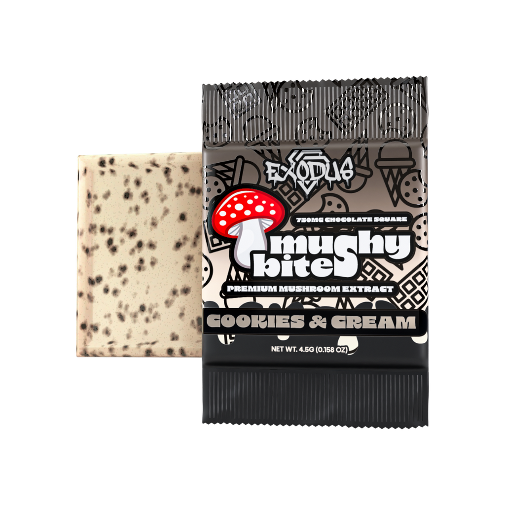 Mushy Bites Mushroom Chocolate Squares – 750mg (3 Flavors)