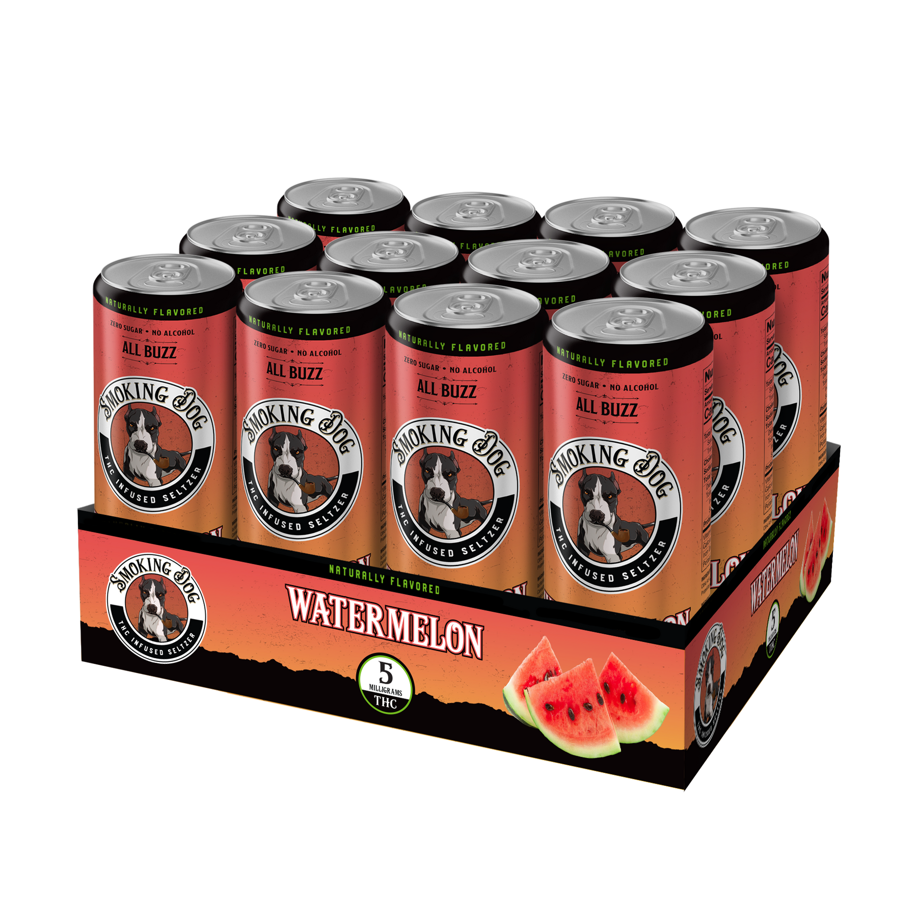 Smoking Dog THC Seltzer - 12 Pack (6 Flavors)