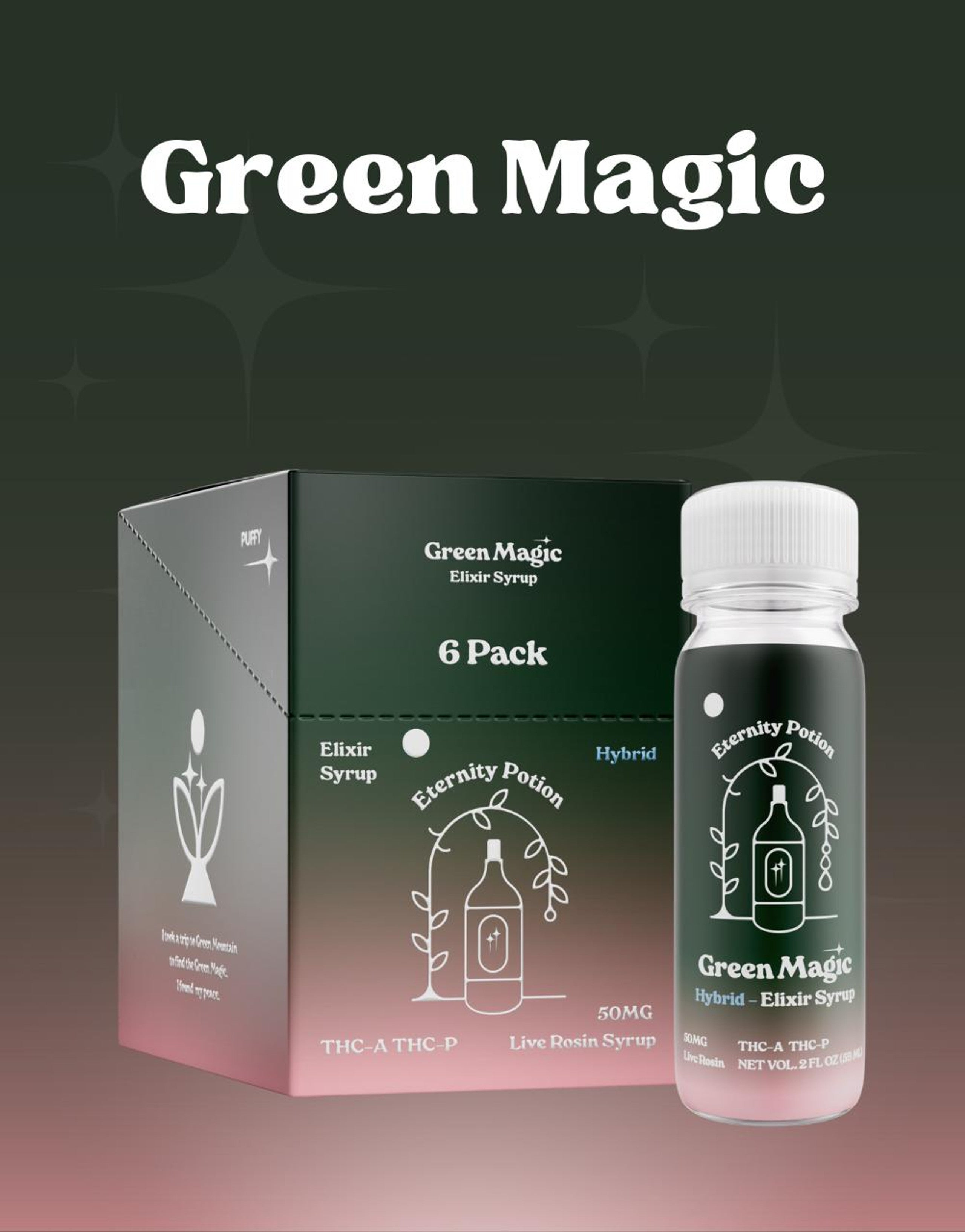 Sweet Life 50MG Syrup THC-A THC-P Live Rosin 6CT (3 Flavors)