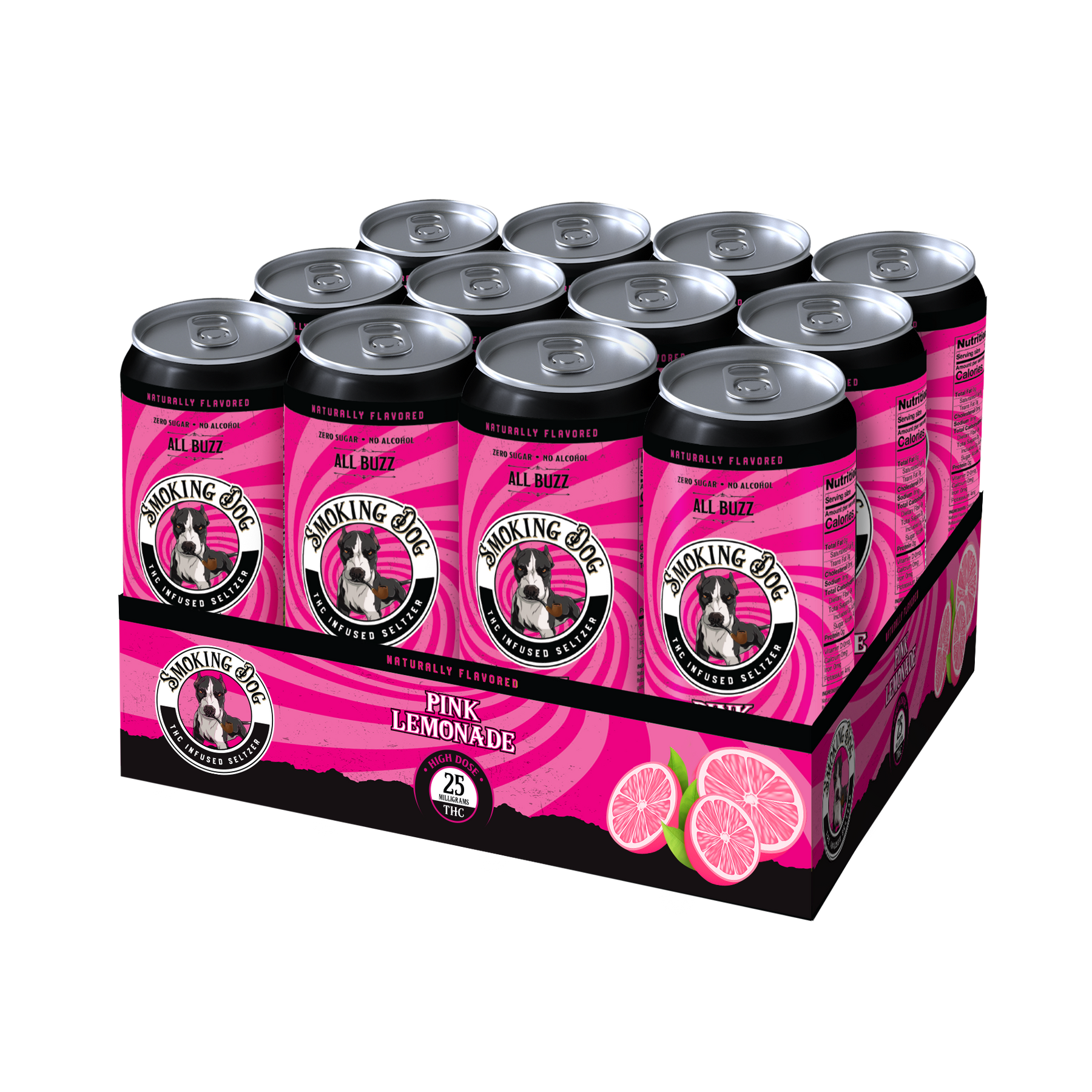 Smoking Dog THC Seltzer - 12 Pack (6 Flavors)