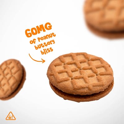 Baked Delta-9 Peanut Bud-Der Cookies (3 Sizes)