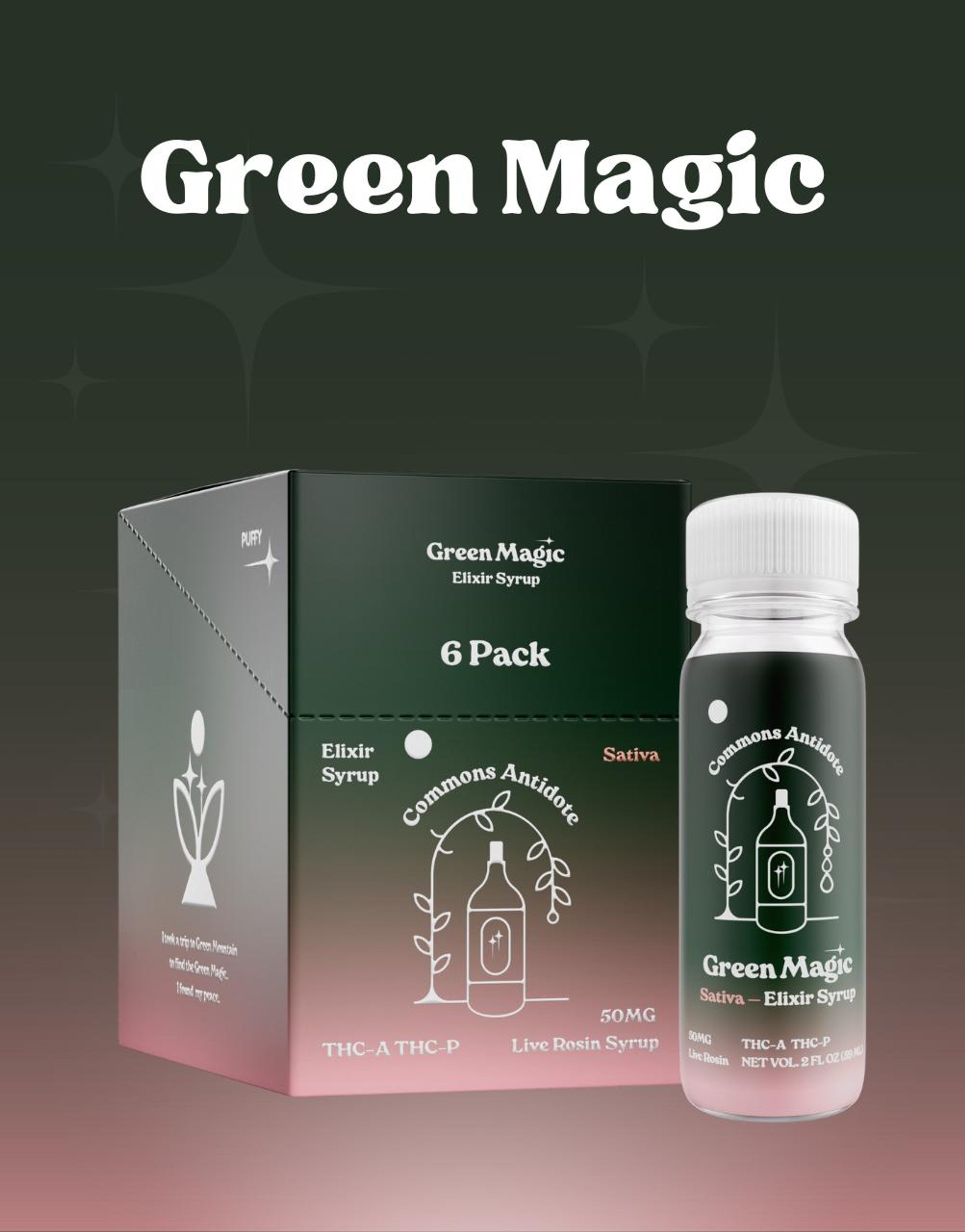 Sweet Life 50MG Syrup THC-A THC-P Live Rosin 6CT (3 Flavors)