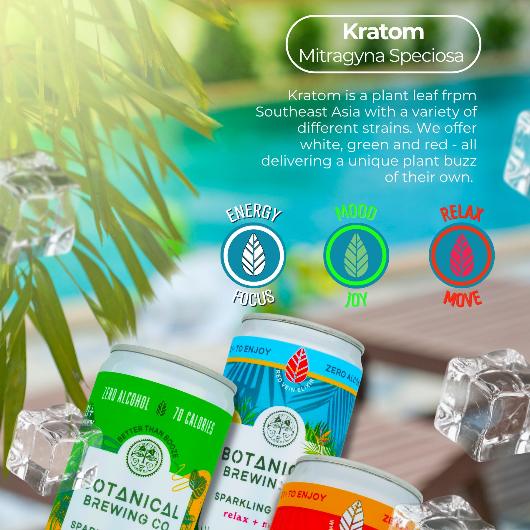 12oz KRATOM ELIXIRS 5000mg (4 Pack) (3 Flavors)