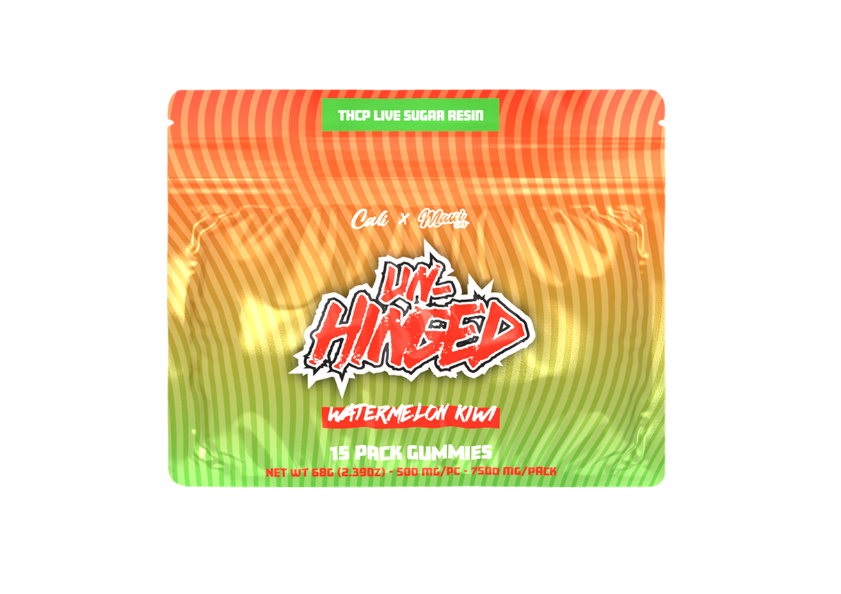 Watermelon Kiwi 15 Count Gummies – Unhinged (5 Flavors)