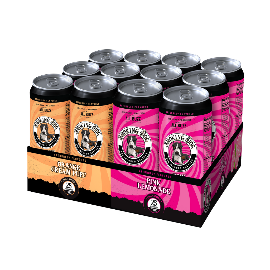 Smoking Dog THC Seltzer - 12 Pack (6 Flavors)