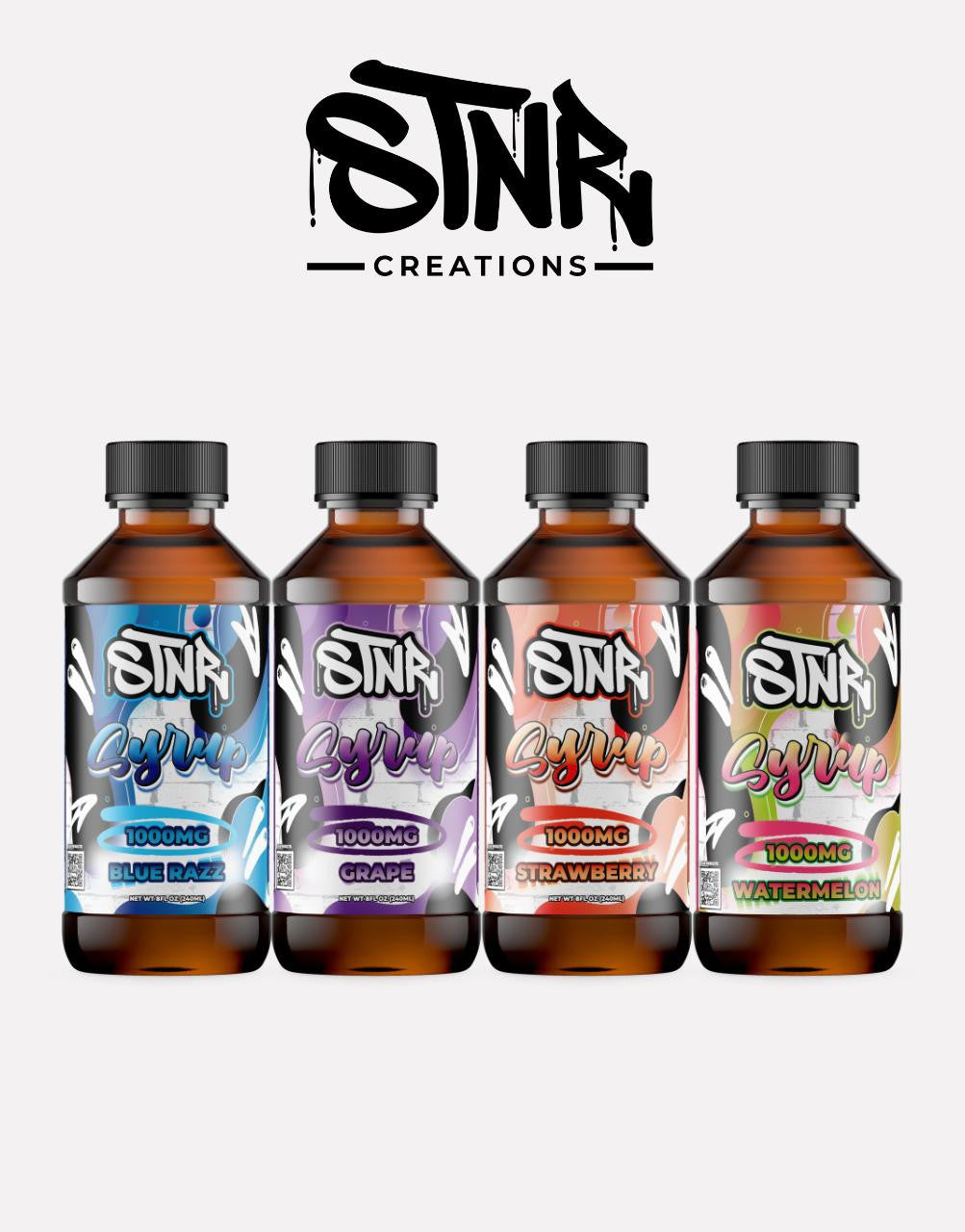 STNR Creations 1000MG Syrup D8/D9 (4 Flavors)