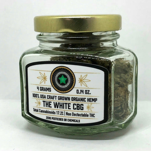 The White CBG Craft Grown Hemp Flower 4 grams