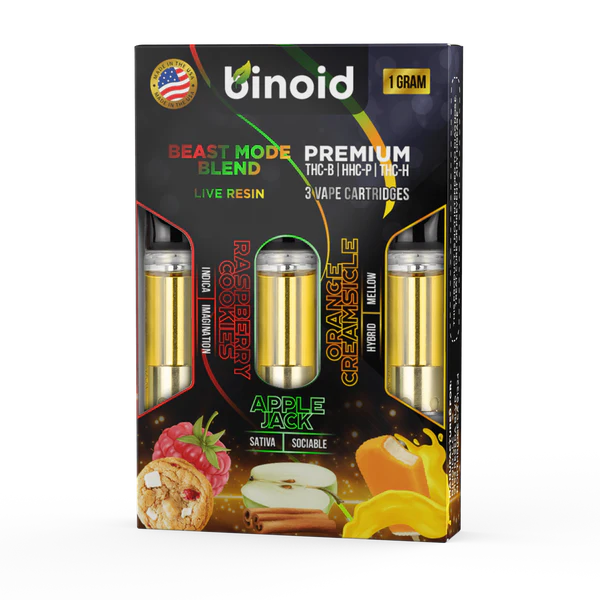 BEAST MODE BLEND LIVE RESIN CARTRIDGE - 3 PACK COMBO