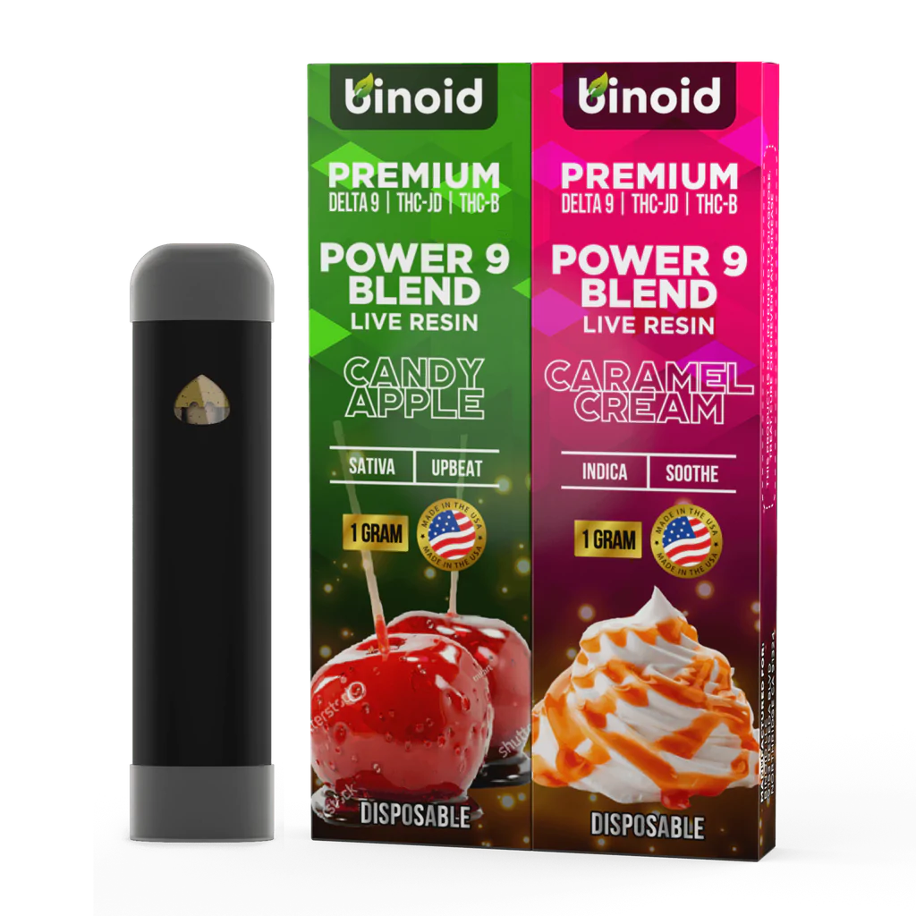 Power 9 Blend Live Resin Disposable - 2 Pack Combo Kush Mints X Gas Berry (Limited Time Sale)