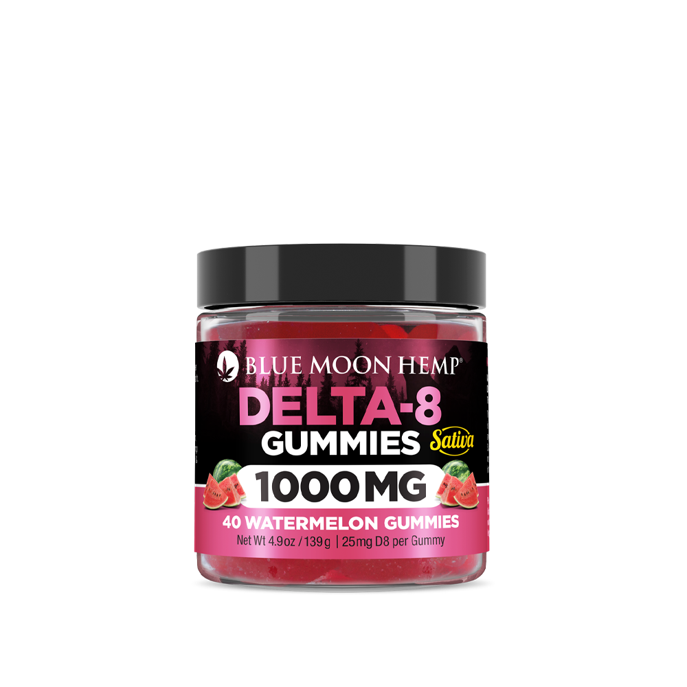 Delta 8 - Watermelon/ Blue Razz Gummies - 1000mg (2 Flavors)