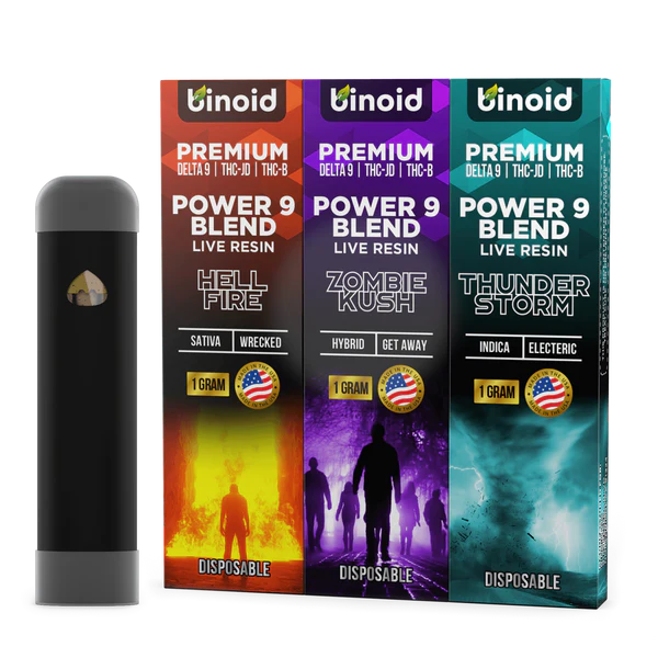 POWER 9 BLEND LIVE RESIN DISPOSABLE - 3 PACK COMBO (3 FLAVORS)