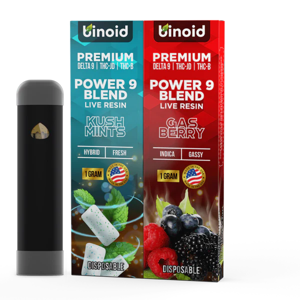 POWER 9 BLEND LIVE RESIN DISPOSABLE - 2 PACK COMBO (4 FLAVORS)
