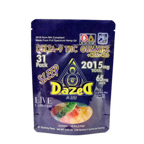 Dazed 2015MG Premium Gummies Delta 9 + CBD + CBN / Delta 9 + CBD + CBG 1CT
