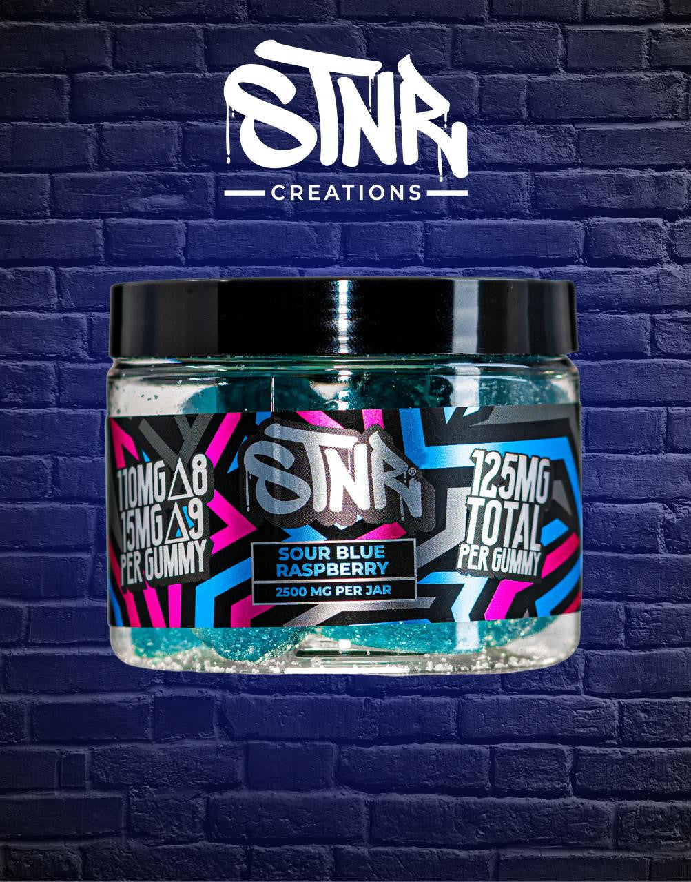 STNR Creations 2500MG Delta 8 + Delta 9 Gummies (2 Flavors)